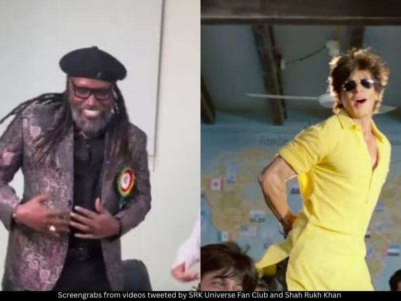 Chris Gayle and SRK 