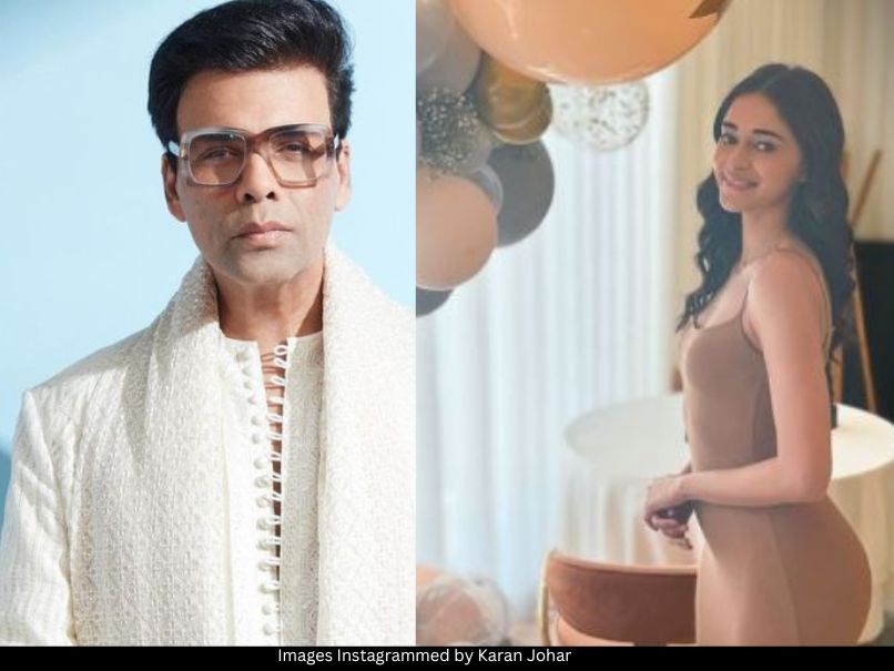 Karan Johar and Ananya Panday 