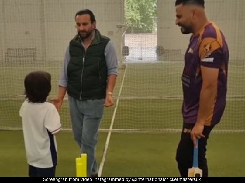 Saif Ali Khan with Taimur 