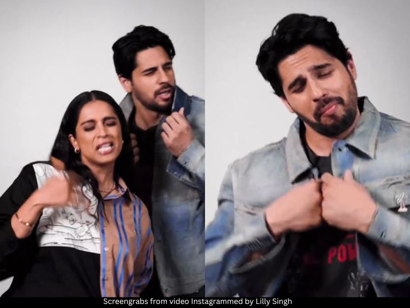 Sidharth Malhotra and Lilly Singh 