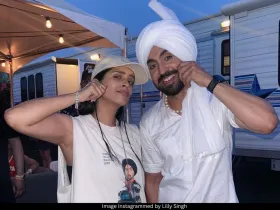 Lily Singh and Diljit Dosanjh 