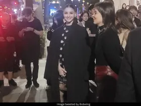 Alia Bhatt with fan 