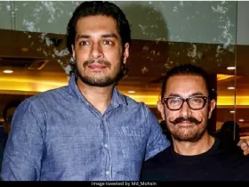 Junaid Khan and Aamir Khan 