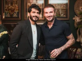 Harsh Varrdhan Kapoor with David Beckham 