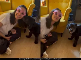 Shraddha Kapoor and her pet dog 