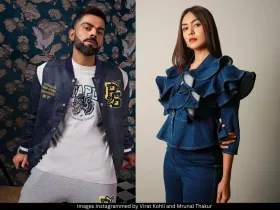 Virat Kohli and Mrunal Thakur 