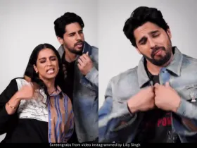 Sidharth Malhotra and Lilly Singh 