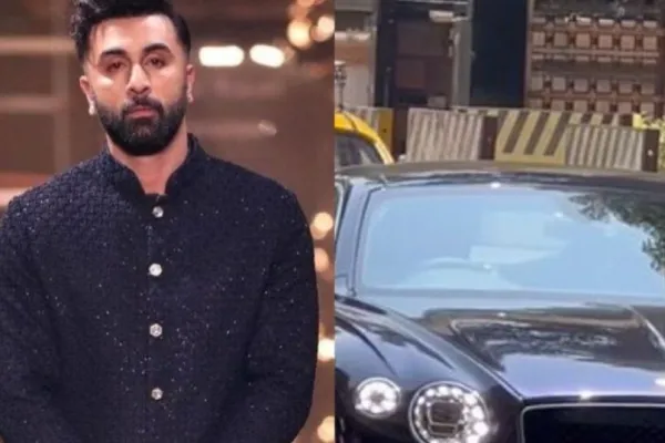 Ranbir Kapoor and his new car 
