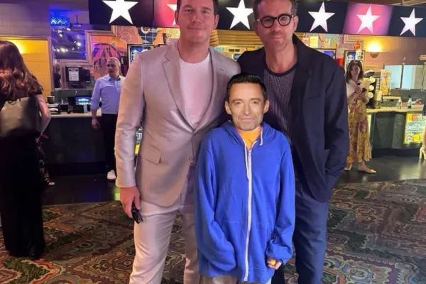 Chris Pratt, Hugh Jackman and Ryan Reynolds 